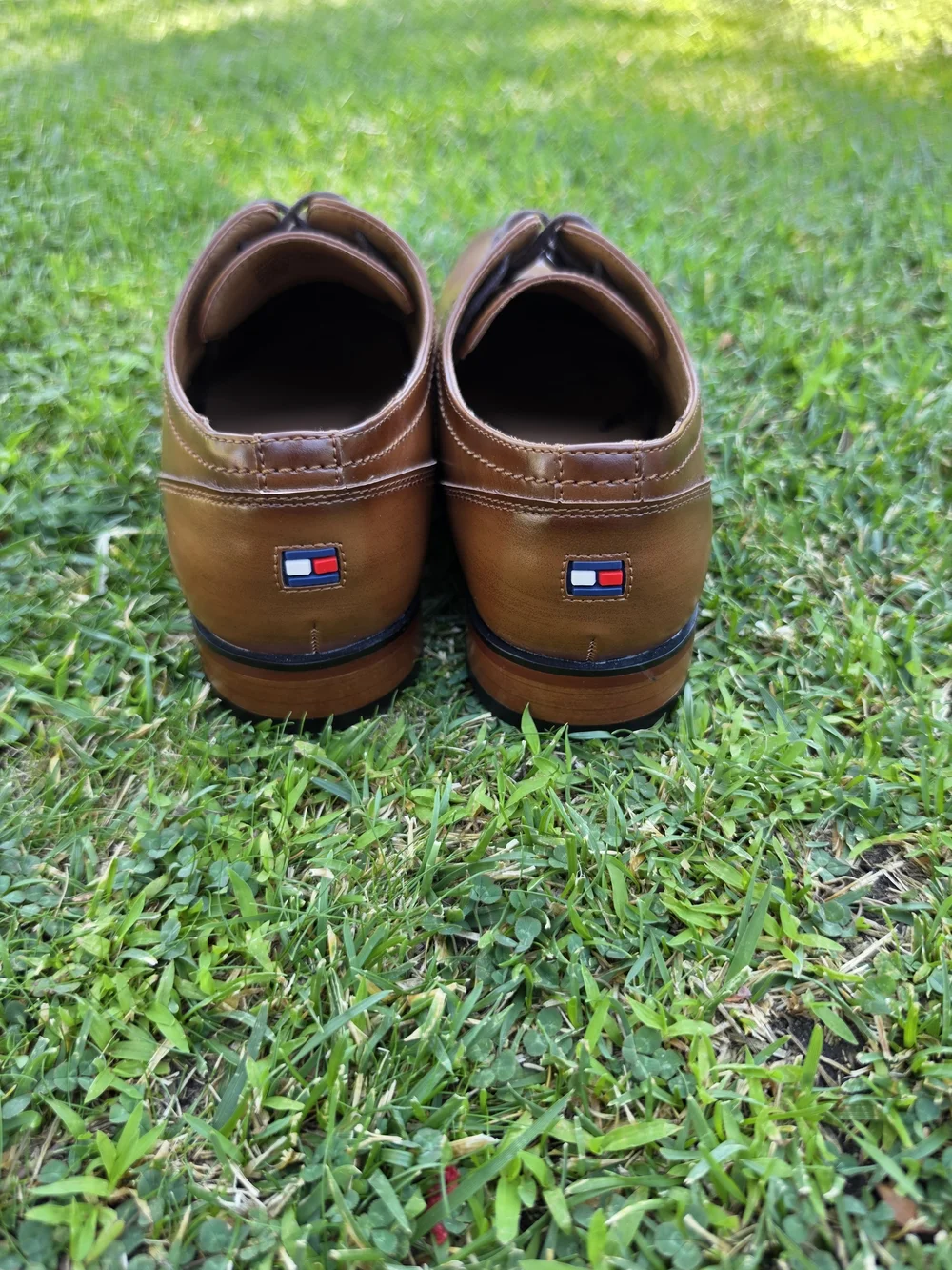 Tommy Hilfiger Brown Leather Derby Shoes